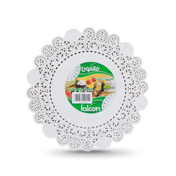 صورة مفارش ورقية فالكون دائرية قياس 11.5 عدد 250 حبة 