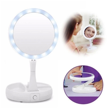 صورة مرآتي القابلة للطي مع LED