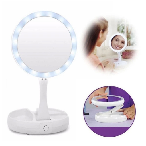 صورة مرآتي القابلة للطي مع LED