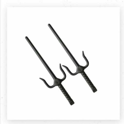 صورة  شوكة قتال بلاستيك لون اسود قطعتين