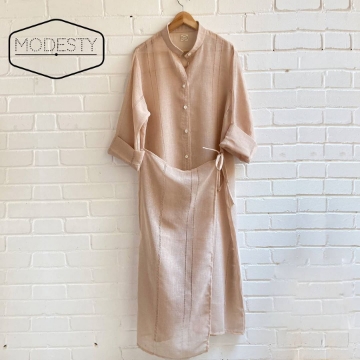 صورة فستان قميصي طويل 