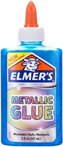 صورة المرز صمغ ملون معدني ملمع ازرق