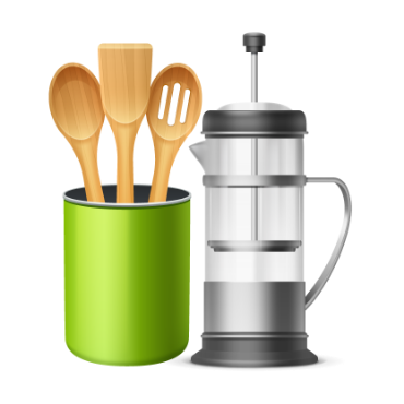 صورة لقسم ادوات .المطبخ