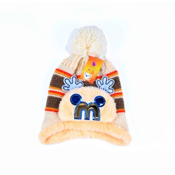 صورة قبعة للاطفال حياكة وكرة الصوف ميكي ماوس 