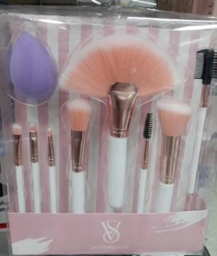 صورة مجموعة فرش مكياج BANISH 10 دعم محيط الخصر وقاعدة مزيج أحمر الخدود فرشاة ظلال العيون مجموعة أدوات الماكياج ، 1