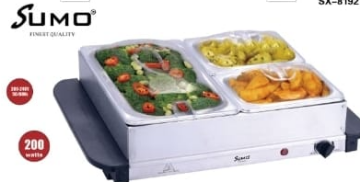 صورة سخان البوفيه الكهربائي ب ٣ اقسام 
