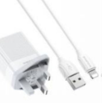 صورة شاحن مع واير ايفون 2 منفذ QC3.0