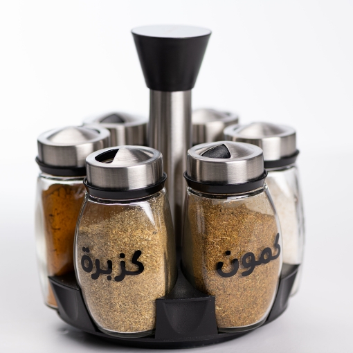 صورة رف توابل من ليزي سوزان - فضي ، 6 انار