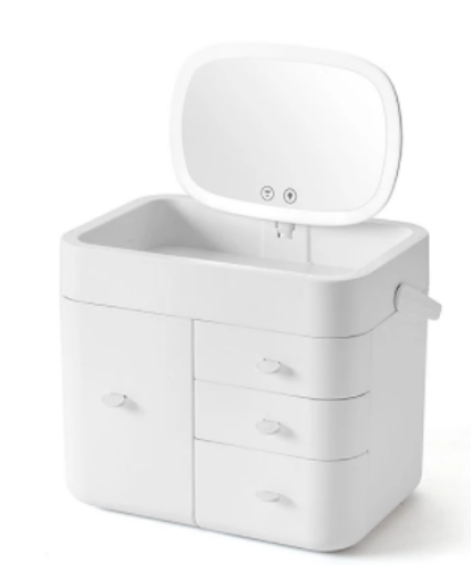 صورة صندوق بادراج للمكياج