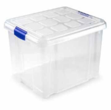 صورة صندوق تخزين شفاف سعة 25 لتر