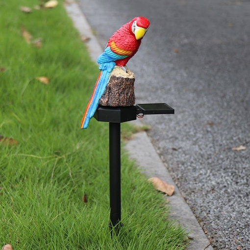 صورة Solar Inserted Parrot Lamp White Light