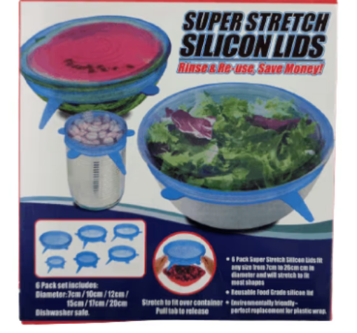صورة Super Stretch Silicone Lids 6pc