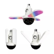 صورة Foldable 3 Leave Distorted Bluetooth Music Lamp Rotating Colorful LED Stage Light With Remote Control