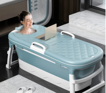 صورة Foldable Portable Bathtub 54x24x20 inch