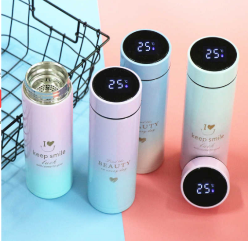 صورة Smart Thermos Vacuum Flasks Water Bottle Led Digital Temperature Display Stainless Steel