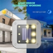 صورة Solar Square Disk Lights, Waterproof 4-Pack 8LED Cube for Outdoor