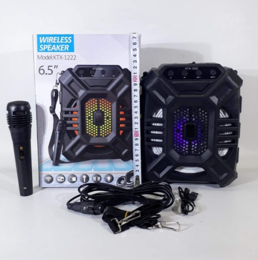 صورة KTX-1222 Wireless Karaoke Bluetooth Speaker With Mic