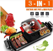 صورة 3 in 1 Electric Smokeless Hot Pot Grill