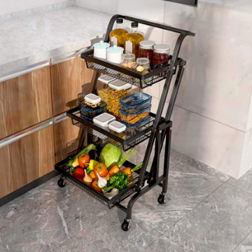 صورة 3 Tier Foldable Cart