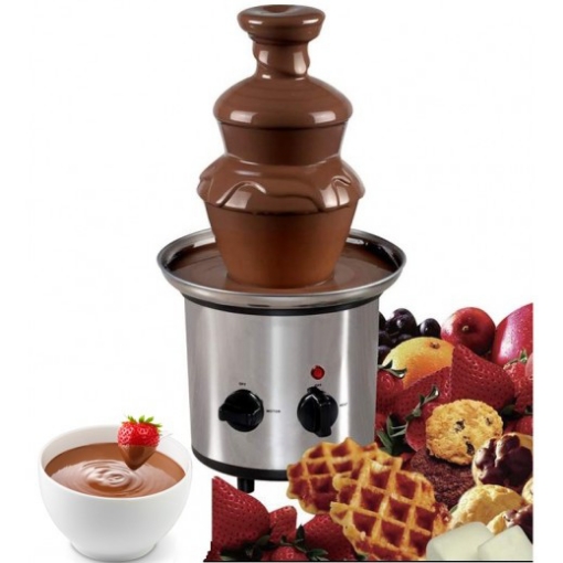 صورة نافورة شوكولاته فوندو صغيرة من ٣ طبقات