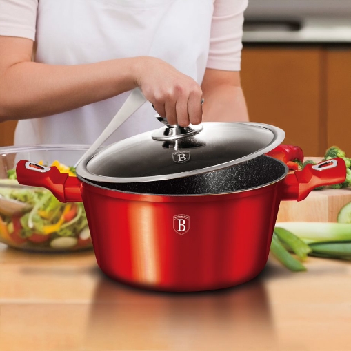 صورة مقلاه مع غطاء 20سم عنابى