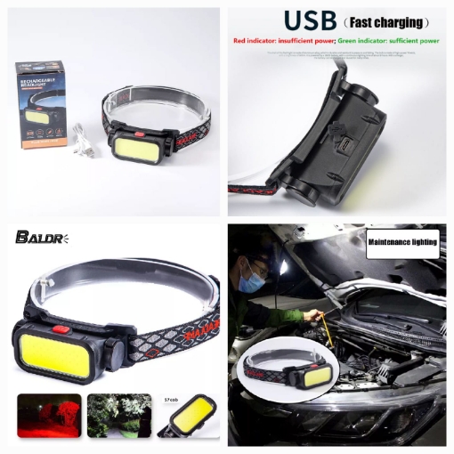 صورة مصباح أمامي قابل لإعادة الشحن